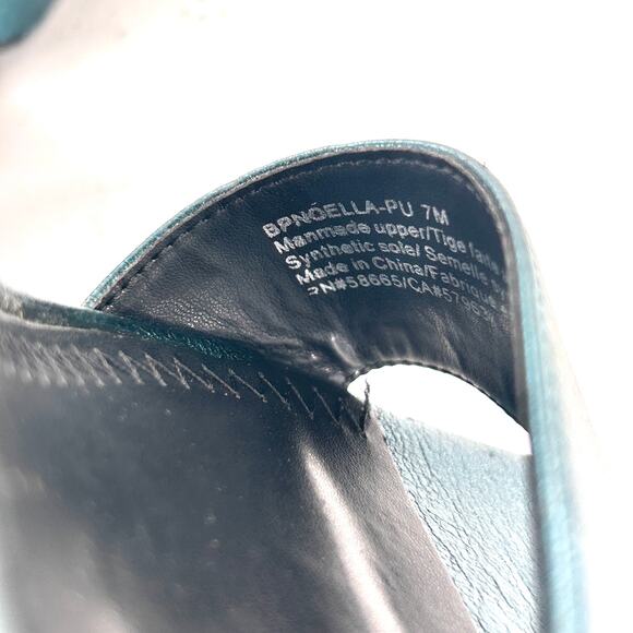 Noella Platform Sandals 7 Green Teal Deep NWOT Heels Pumps Green Blue. Glam - Picture 9 of 9